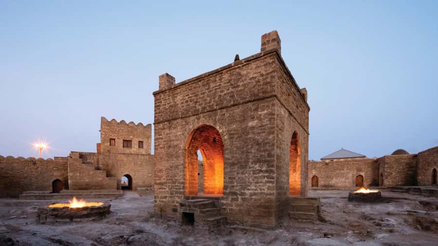 Azerbaijan: 4 days bestseller package - Day 3 Absheron essentials: Gobustan, oil history, fire temple, and Yanardag
