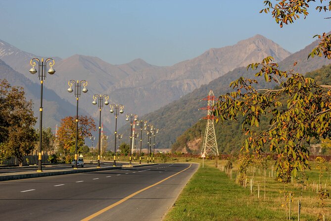 Azerbaijan tour in 2 days/Sheki+Lahij+Gabala up to Georgia Border - Nohur Lake Views Toward the Caucasus