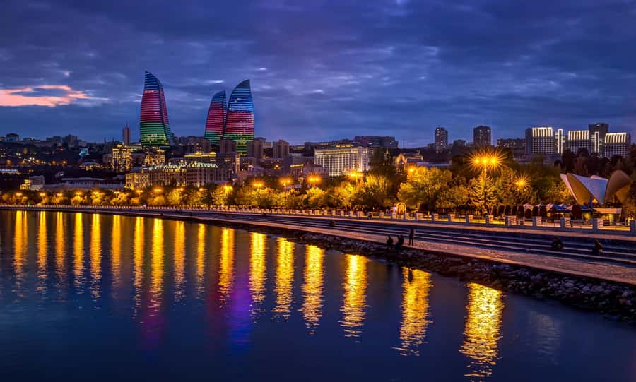 Baku: Caspian Sea Boat Tour with City Skyline Views - Landmarks you’ll track from the water: Tele Tower to Flame Towers