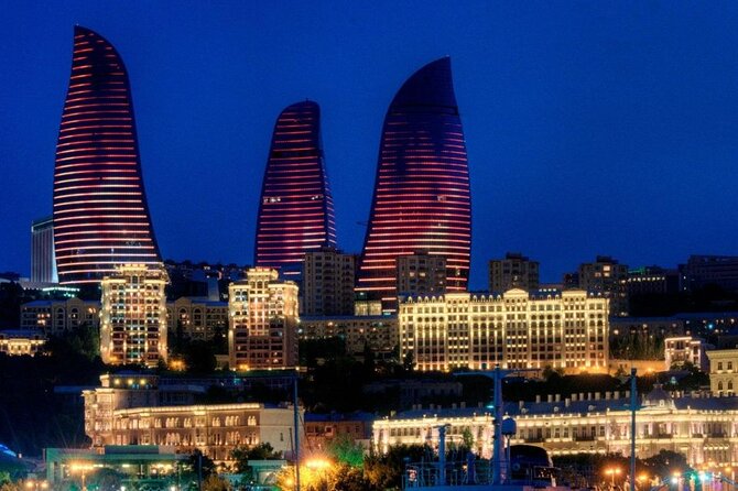 Baku City Sights Guided Night Walking Tour with Funicular - Philarmonia Garden, Fine Art Museum Area, and the Clock Tower With Piano
