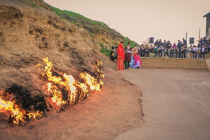 Baku Gobustan and Absheron guided tour + Free Airport Transfer - Ateshgah Fire Temple and Yanar Dag: Burning Myths Made Real