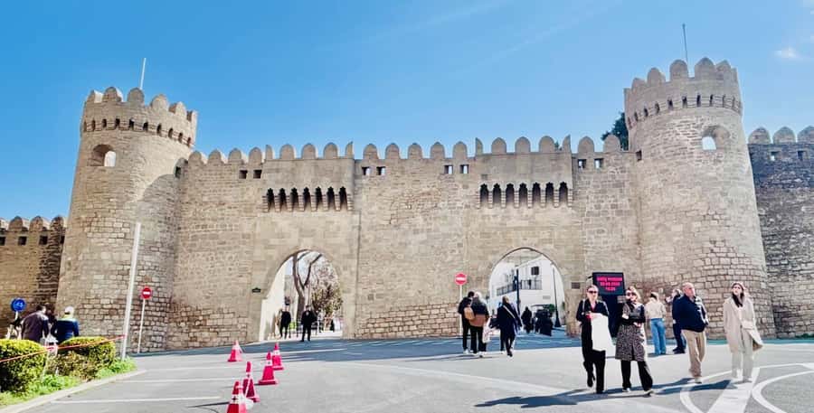 Baku: Inner City Walking Tour. - First steps in Icheri Sheher, where Baku feels built to defend itself
