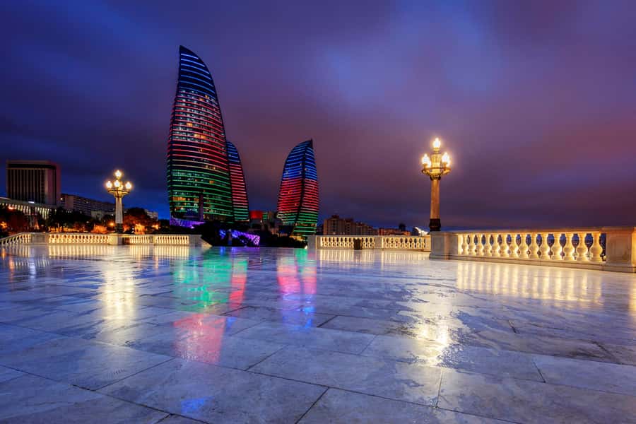 Baku Lights Night Tour with Hotel Pickup - Mini-Venice, National Gymnastics Arena, and the fun side of Baku