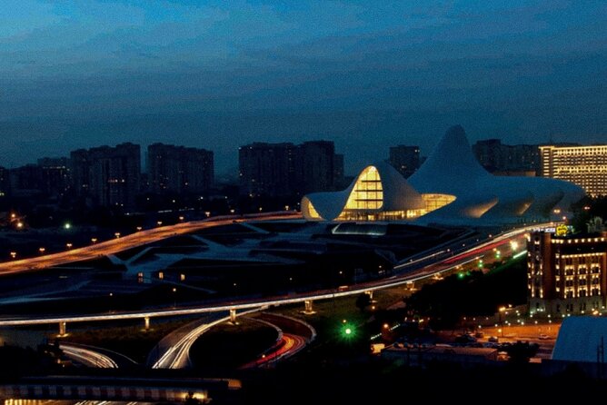 Baku Night City Tour Discover the Magic of Illuminated Landmarks - Stop 2: Highland Park for Caspian Sea Views and Photo Time