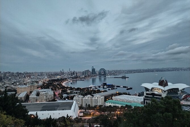 Baku Night Panoramic tour - Quick pass-by stops: Crystal Hall, National Flag Square, and the route details
