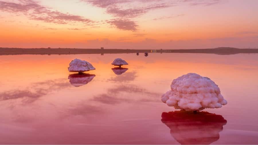 Baku: Pink Lake, Candy Cane & Beshbarmag Mountains - Khizi Candy Cane Mountains: Stripes You Can Actually Photograph