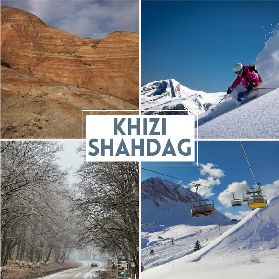 From Baku: Candy Mountains and Shahdag Tour - Khizi CandyCane mountains: the colors are the whole point