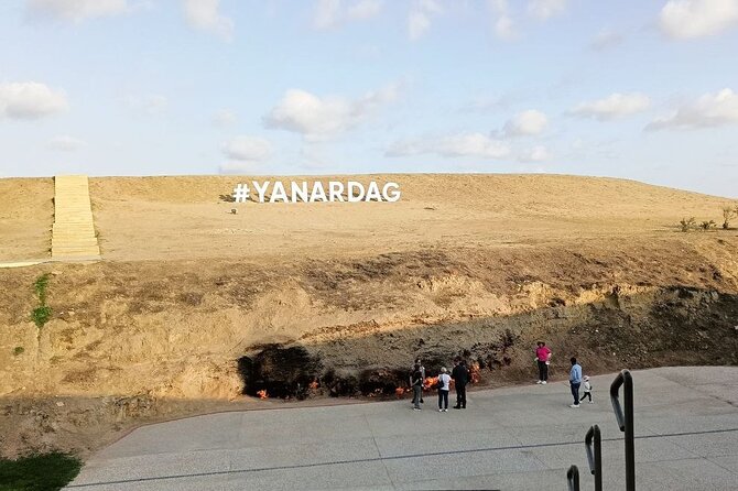 Gobustan-Mud Volcan-Fire Temple and Mountain Tour/Entrance inc - Yanar Dag burning ground: why the small flame can feel real