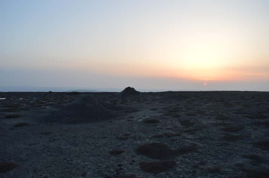 Gobustan, Mud Volcano, Burning Land and Fire Temple Tour - Yanar Dag, Burning Mountain at night