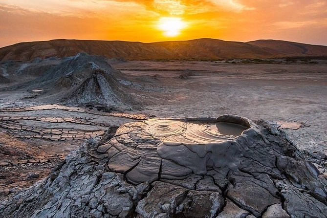 Gobustan, Mud Volcano, Burning Mountain and Fire Temple Tour - Mud Volcanoes: cold bubbling domes of methane sludge