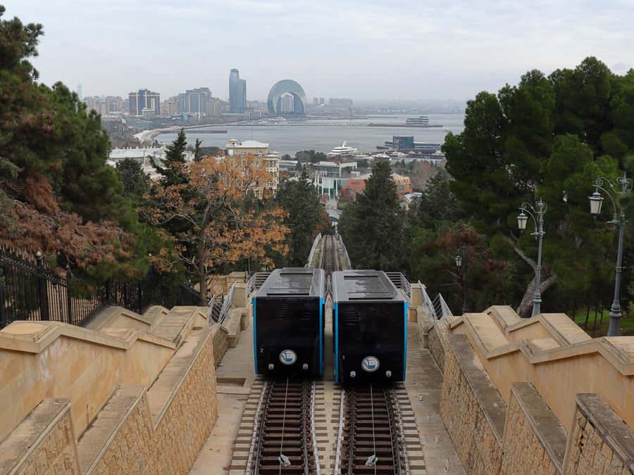 Heartbeat of Baku: Old & Modern City Walk (Group or Private) - The Funicular to Highland Park: A Short Ride With Big Payoff