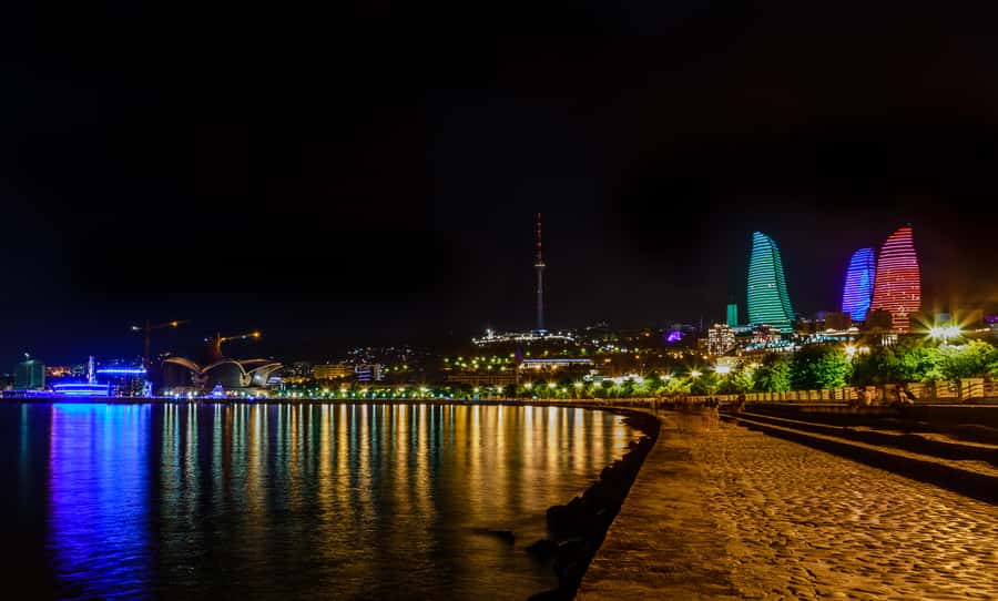 Panoramic Night Baku with Azerbaijan Tour - Crystal Hall and Flag Square: Big Night Signals, Short Time