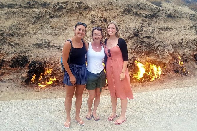 Small-Group Day Trip to Gobustan, Mud Volcanoes, Ateshgah & Yanar Dagh - The Baku angle you get on the drive: old oil derricks by the sea